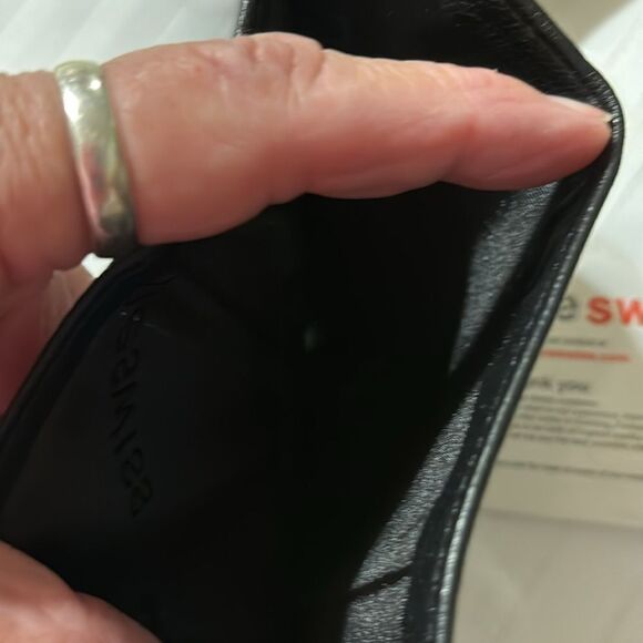 Alpine Swiss men's black trifold genuine leather wallet.  NWT - Picture 8 of 13